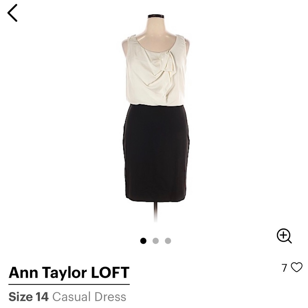 Ann Taylor loft size 14 black and white dress